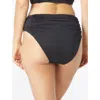 Carmen Marc Valvo Shirred Bikini Bottom In Black