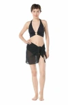 Carmen Marc Valvo Short Beaded Mesh Pareo Cover Up