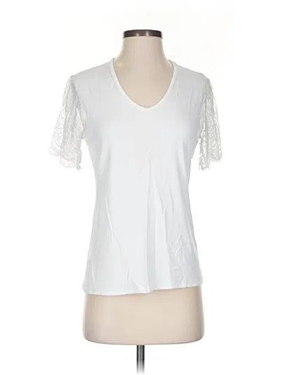 Pre-owned Carmen Marc Valvo Short Sleeve T-shirt In White