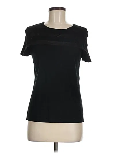 Pre-owned Carmen Marc Valvo Short Sleeve T-shirt In Black