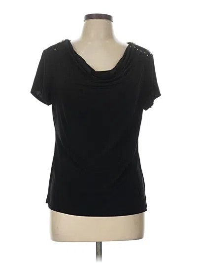Pre-owned Carmen Marc Valvo Short Sleeve T-shirt In Black
