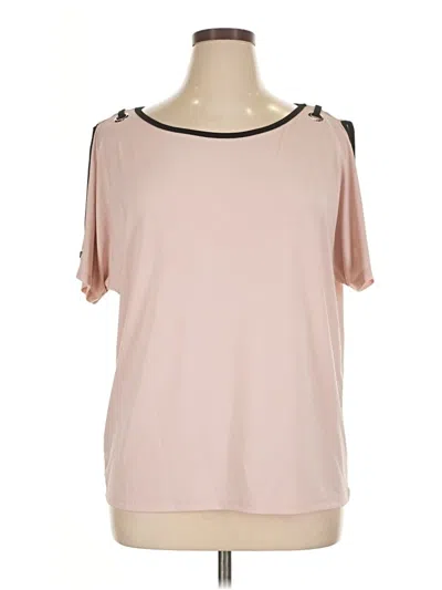 Pre-owned Carmen Marc Valvo Short Sleeve T-shirt In Pink
