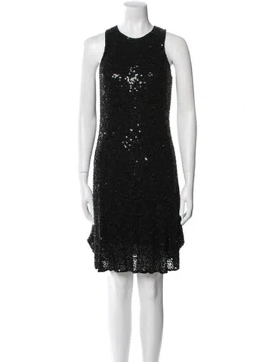 Pre-owned Carmen Marc Valvo Silk Mini Dress In Multi