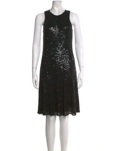 Pre-owned Carmen Marc Valvo Silk Mini Dress In Multi