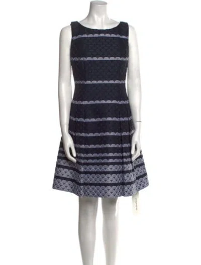 Pre-owned Carmen Marc Valvo Striped Mini Dress In Multi