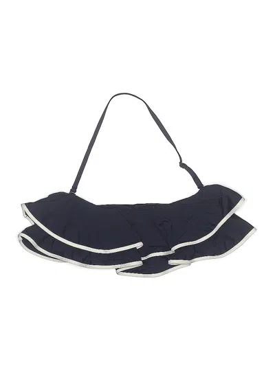 Pre-owned Carmen Marc Valvo Swimsuit Top Blue Swimwear