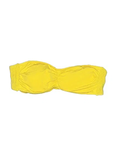 Pre-owned Carmen Marc Valvo Swimsuit Top Yellow Swimwear