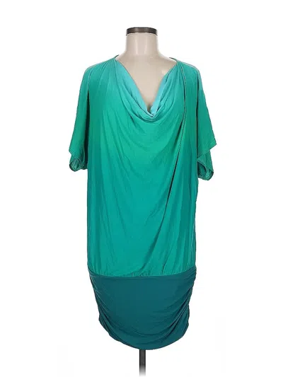 Pre-owned Carmen Marc Valvo Swimwear Casual Dress In Blue