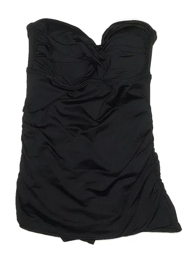 Pre-owned Carmen Marc Valvo Swimwear Swimsuit Cover Up In Black