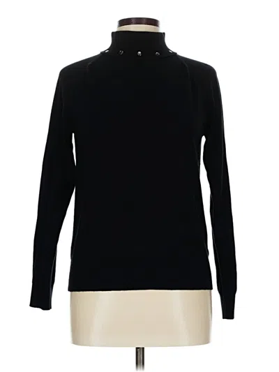 Pre-owned Carmen Marc Valvo Turtleneck Sweater In Black