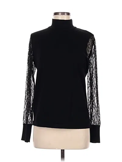 Pre-owned Carmen Marc Valvo Turtleneck Sweater In Black