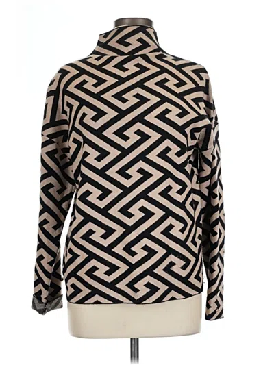 Pre-owned Carmen Marc Valvo Turtleneck Sweater In Brown