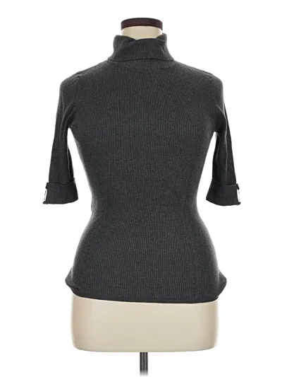 Pre-owned Carmen Marc Valvo Turtleneck Sweater In Gray