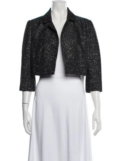 Pre-owned Carmen Marc Valvo Tweed Pattern Evening Jacket