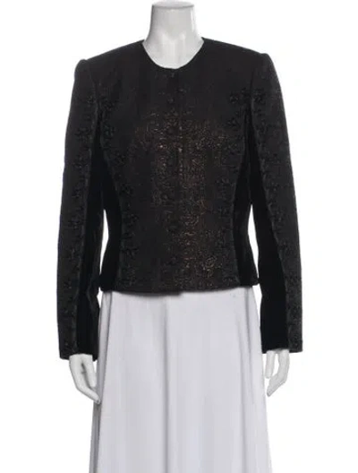 Pre-owned Carmen Marc Valvo Tweed Pattern Evening Jacket In Multi