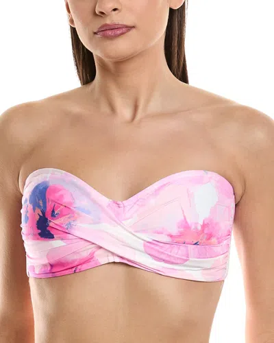 Carmen Marc Valvo Twist Bikini Top In Multi