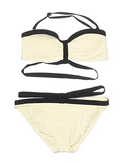 Pre-owned Carmen Marc Valvo Two Piece Swimsuit In Ivory