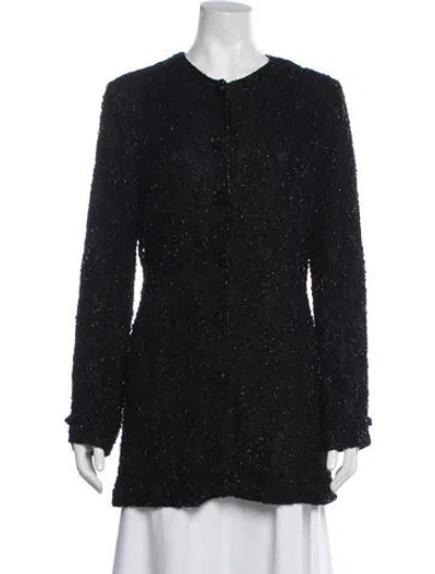 Pre-owned Carmen Marc Valvo Vintage 1990's Coat In Black