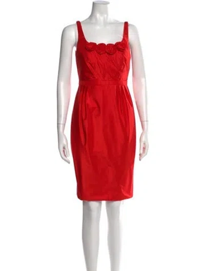 Pre-owned Carmen Marc Valvo Vintage Mini Dress In Red
