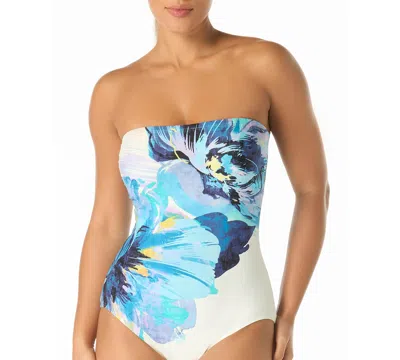 Carmen Marc Valvo Women's Bandeau One-piece Swimsuit In Multi