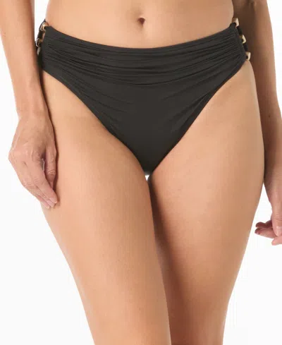Carmen Marc Valvo Women's Beaded Bikini Bottom In Black