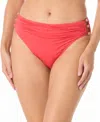 Carmen Marc Valvo Women's Beaded Bikini Bottom In Red