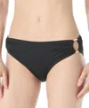 Carmen Marc Valvo Side Ring Bikini Bottom In Black