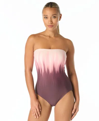 Carmen Marc Valvo Women's Printed Bandeau One-piece Swimsuit In Multi