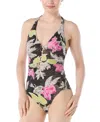 Carmen Marc Valvo Women's Printed Beaded One-piece Swimsuit In Multi