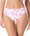 Carmen Marc Valvo Floral Escape Shirred Bikini Bottom In White Multi