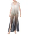 Carmen Marc Valvo Women's V-neck Maxi Dress Swim Cover-up In Black