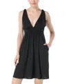 Carmen Marc Valvo Women's Valvo Draped Mini Cover-up Dress In Black