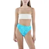 Carmen Marc Valvo Womens High-waist Printed Swim Bottom Separates In Blue