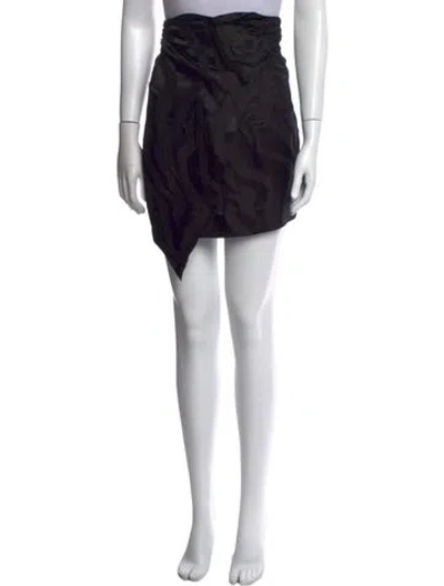 Pre-owned Carmen March Pleated Accents Knee-length Skirt In Black