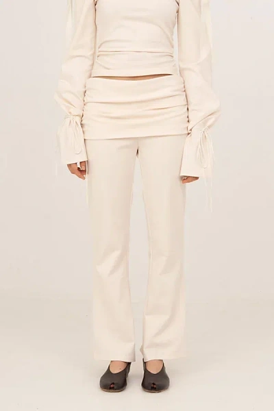 Carmen Says Angelic White Jersey Pants In White, Women's At Urban Outfitters In Nude