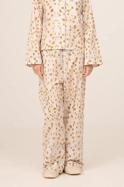 Carmen Says Bambi Deer Print Pajama Pants In White, Women's At Urban Outfitters In Neutral