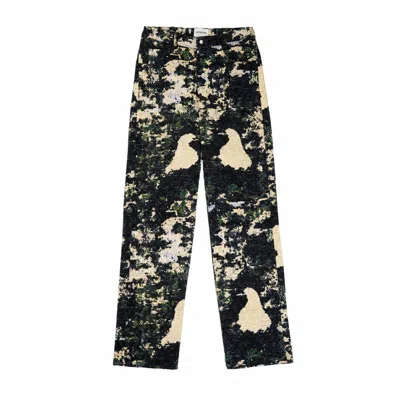 Carmen Says Carolina Bird Print Jeans In Multi