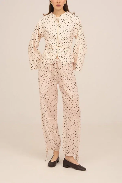 Carmen Says Polka Dot Fuji Jacket In Cream, Women's At Urban Outfitters In Pink