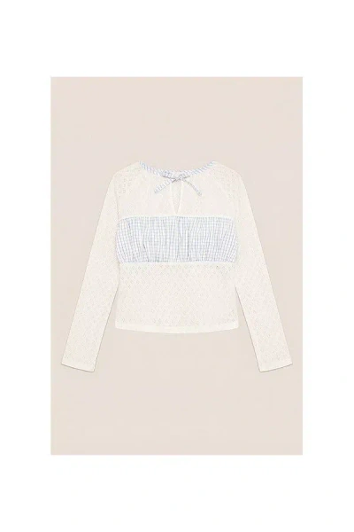 Carmen Says Sidewalk Jersey Top In White, Women's At Urban Outfitters