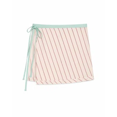 Carmen Says Women's Azura Red Wrap Skirt In Pink