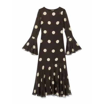 Carmen Says Women's Black Jester Polka Dot Dress