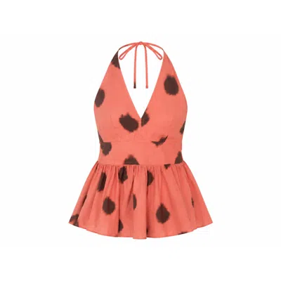 Carmen Says Women's Bliss Pink Polka Dot Halter Top