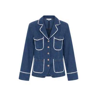 Carmen Says Women's Blue Flash Denim Fitted Jacket