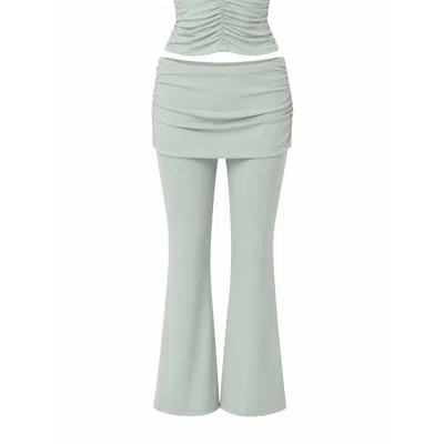 Carmen Says Women's Blue Turquoise Persephone Jersey Pants In Green