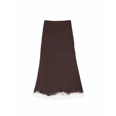 Carmen Says Women's Brown Balance Feather Skirt