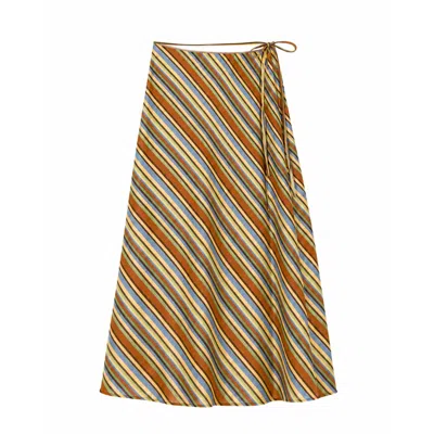 Carmen Says Women's Cala Striped Skirt In Multi