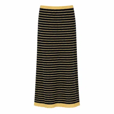 Carmen Says Women's Charm Striped Knit Maxi Skirt In Multi