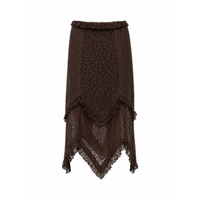 Carmen Says Women's Chocolat Brown Lace Skirt