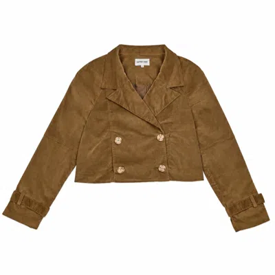 Carmen Says Women's Green Pace Khaki Velvet Jacket In Brown