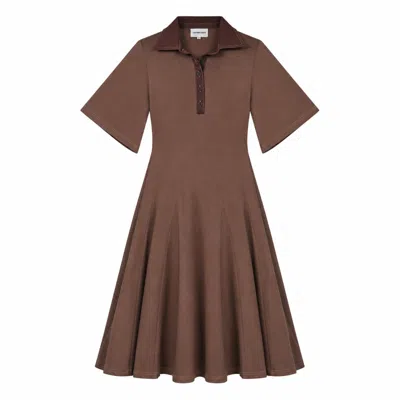 Carmen Says Women's Mocha Brown Midi Dress
